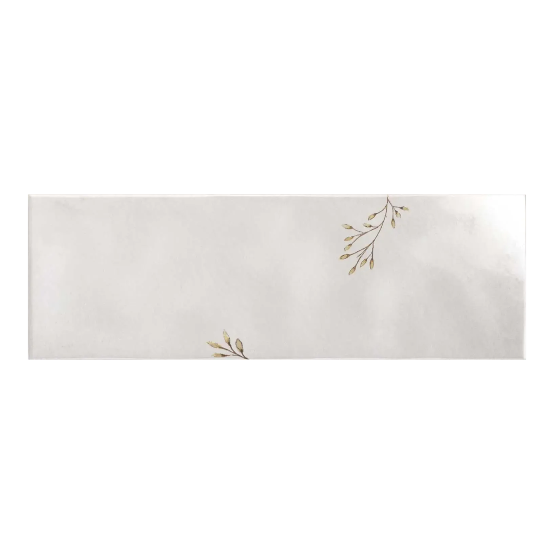 Zilij Deco White Ceramic Tile 15 x 45cm