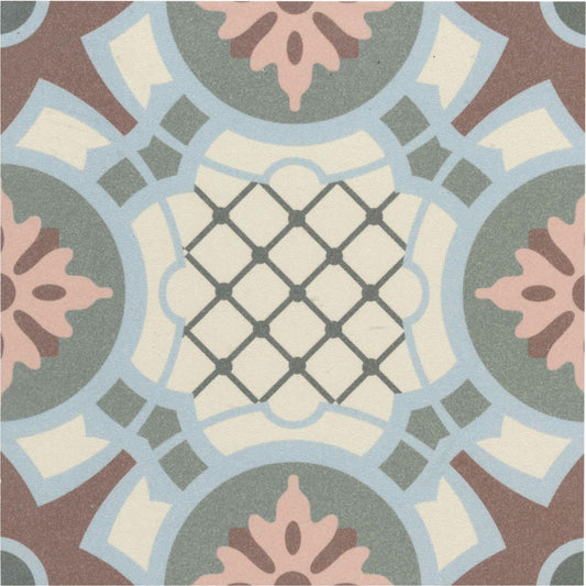 Authentic Pattern Hubert Porcelain Tile 15 x 15cm