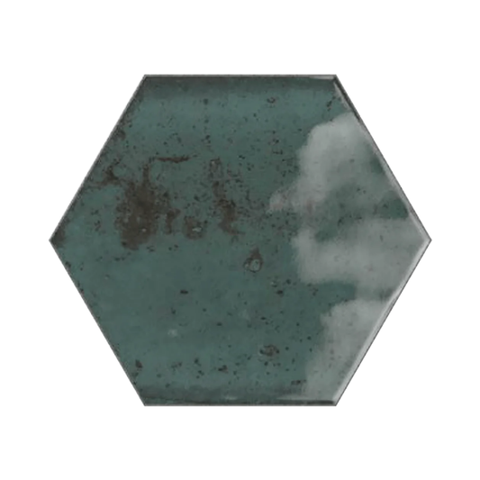 Hope Blue Hexagon Ceramic Tile 15 x 17.3cm