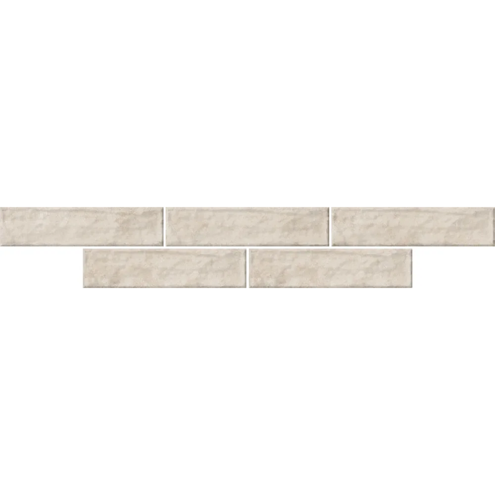 Vanilla Gloss Ceramic Tile 6.5 x 20cm-Delforno