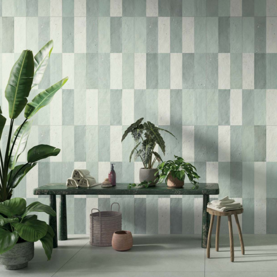 Watercolour Forest Concrete Tile 33 x 100cm-Delforno