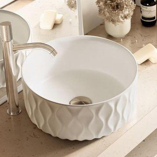 Sand Waves Matt Design Washbasin-Delforno Tiles & Timber-Delforno