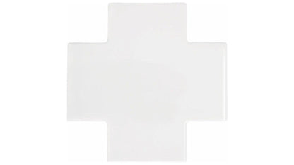 Shapes Collection Puzzle White Ceramic Tile 15 x 15cm-Delforno-Delforno