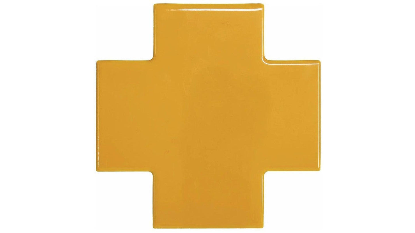 Shapes Collection Puzzle Yellow Ceramic Tile 15 x 15cm-Delforno-Delforno