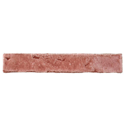 Small Format Coral Pink Craquelle Porcelain Tile 3.8 x 23.5cm-Delforno-Delforno