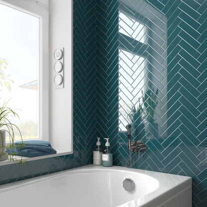 Small Format Costasera Glacial Brillo Ceramic Tile 5 x 20cm-Delforno-Delforno