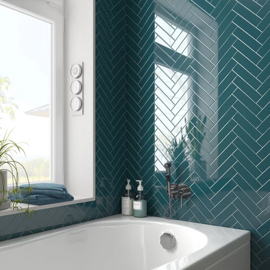 Small Format Costasera Glacial Brillo Ceramic Tile 5 x 20cm-Delforno-Delforno