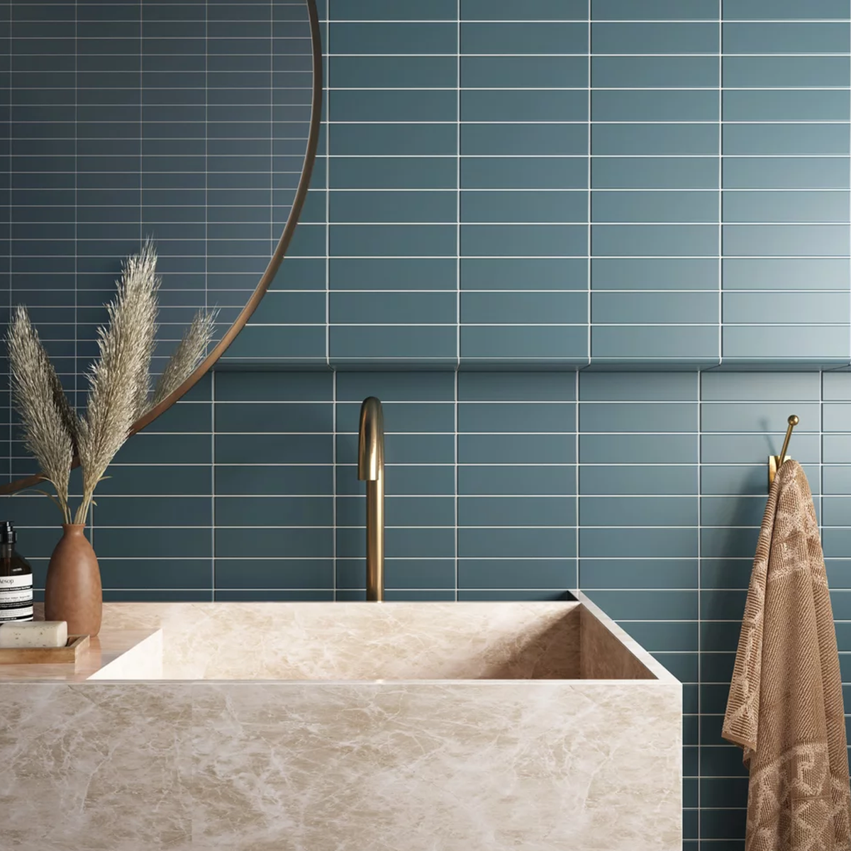Small Format Costasera Glacial Matt Ceramic Tile 5 x 20cm-Delforno-Delforno
