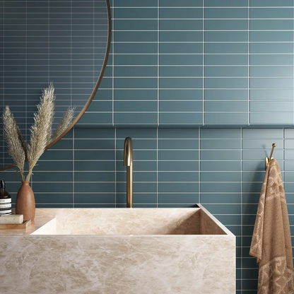 Small Format Costasera Glacial Matt Ceramic Tile 5 x 20cm-Delforno-Delforno