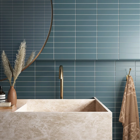 Small Format Costasera Glacial Matt Ceramic Tile 5 x 20cm-Delforno-Delforno