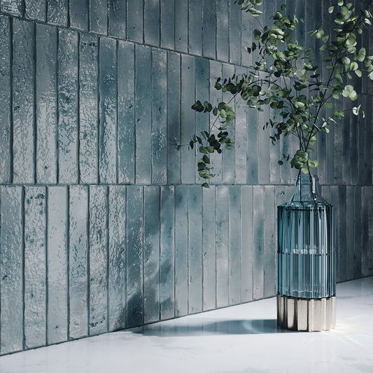 Small Format Deep Lake Porcelain Tiles 3.8 x 23.5cm-Delforno-Delforno
