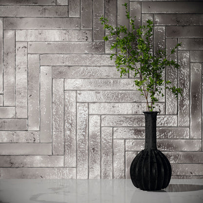 Small Format Gris Oscuro Brick Porcelain Tile 3.8 x 23.5cm-Delforno-Delforno