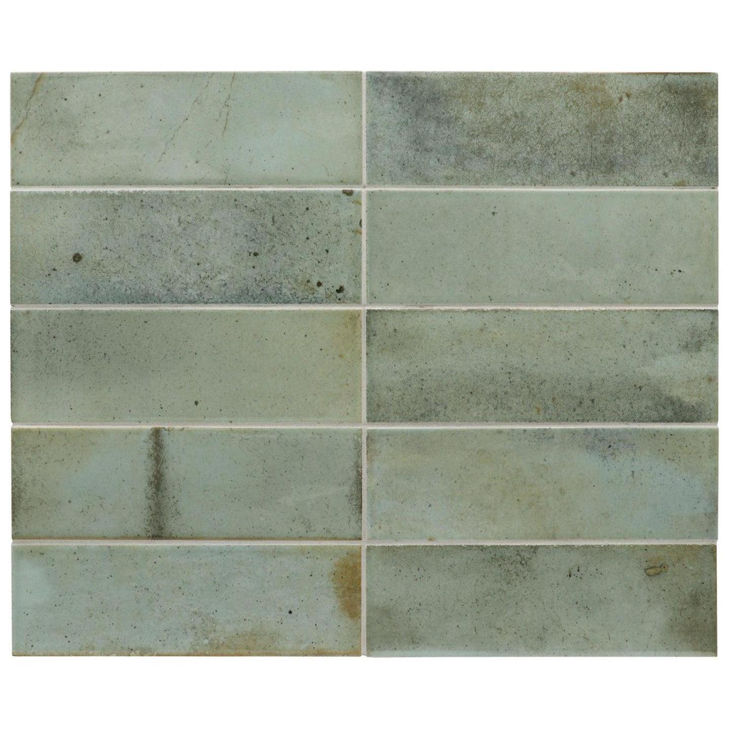 Small Format Hanoi Celadon Ceramic Tile 6.5 x 20cm-Delforno-Delforno