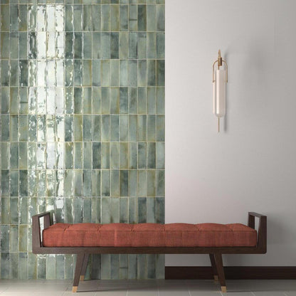 Small Format Hanoi Celadon Ceramic Tile 6.5 x 20cm-Delforno-Delforno