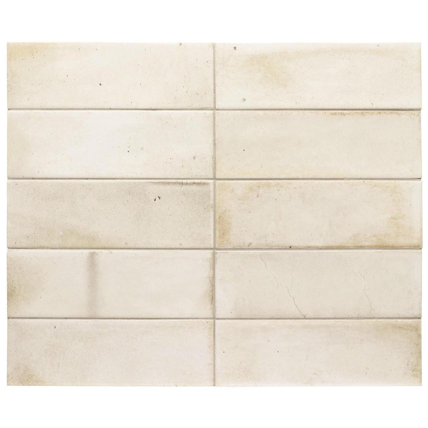 Small Format Hanoi White Ceramic Tile 6.5 x 20cm-Delforno-Delforno