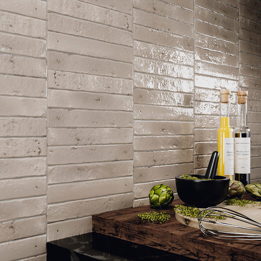 Small Format Stone Light Porcelain Tile 3.8 x 23.5cm-Delforno-Delforno