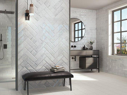 Subway Collection Victorian Carrara Ceramic Tile 10x30cm-Delforno-Delforno