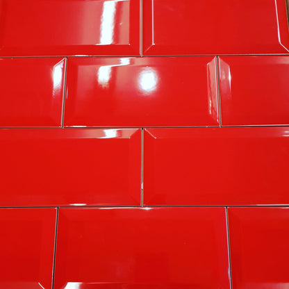 Subway Collection Victorian Red Brillo Ceramic Tile 10 x 20cm-Delforno-Delforno