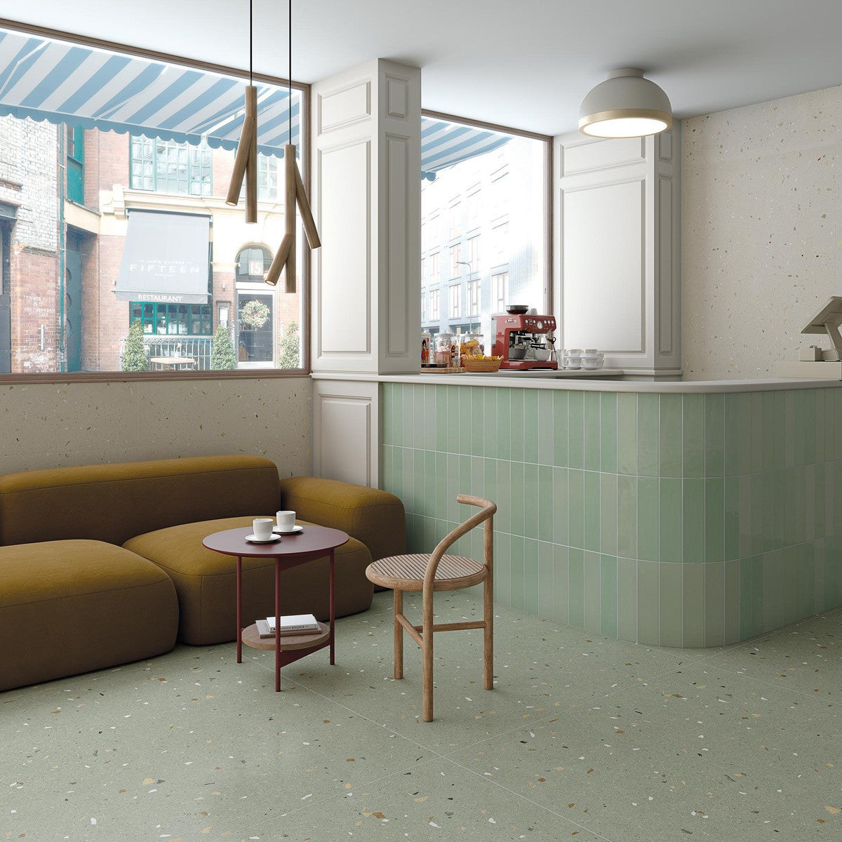 Terrazzo Collection Croccante Menta Glazed Porcelain 60 x 60cm-Delforno Tiles & Timber-Delforno