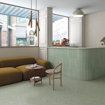 Terrazzo Collection Croccante Menta Glazed Porcelain 60 x 60cm-Delforno Tiles & Timber-Delforno