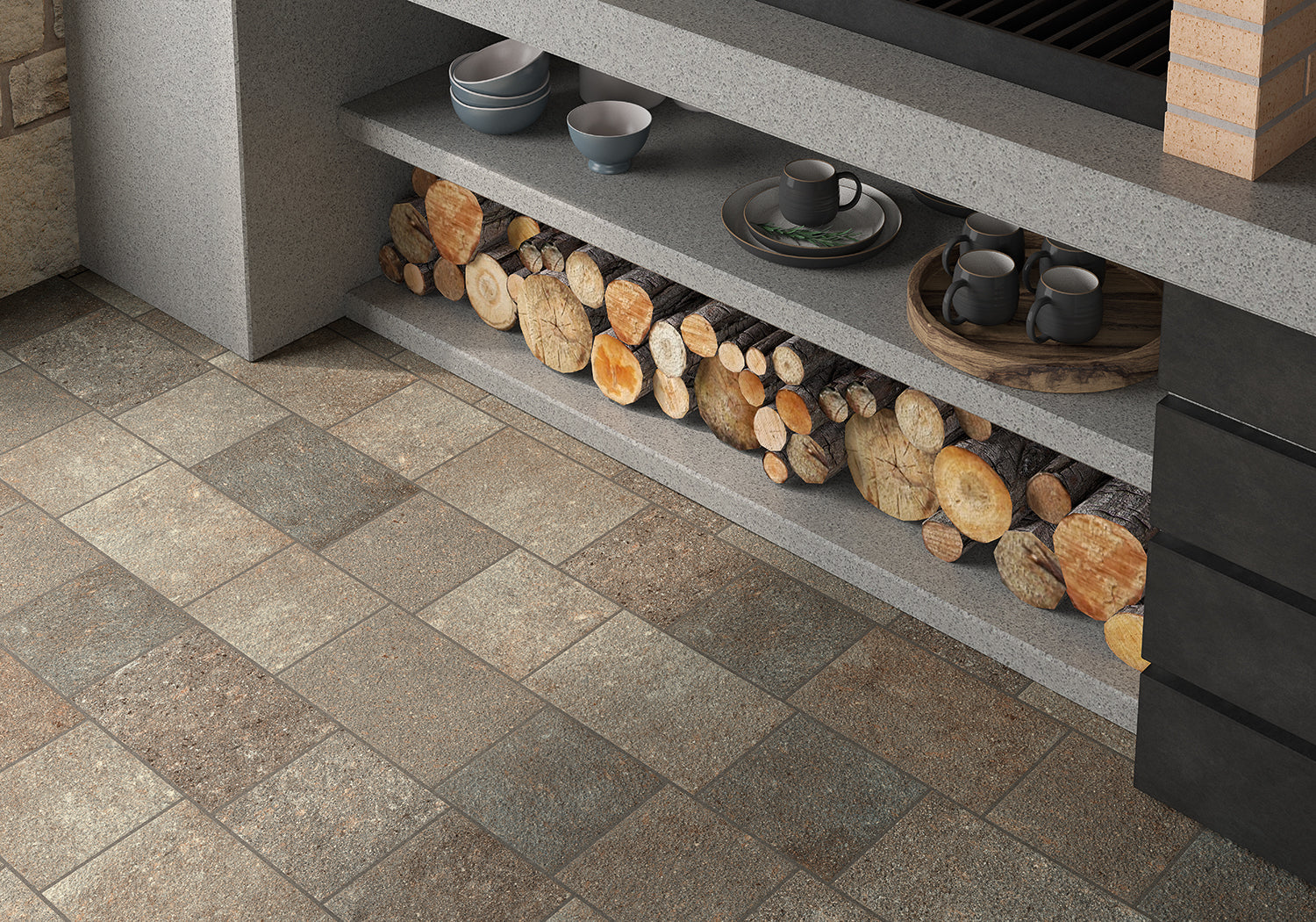 Outdoor Tex Brown Tile 20x30x2cm-Delforno Tiles & Timber-Delforno