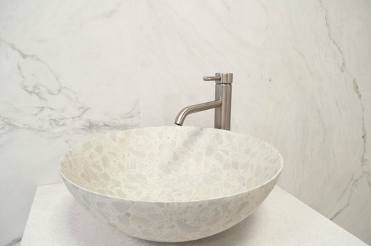 Terrazzo Decorated Countertop Washbasin-Delforno Tiles & Timber-Delforno