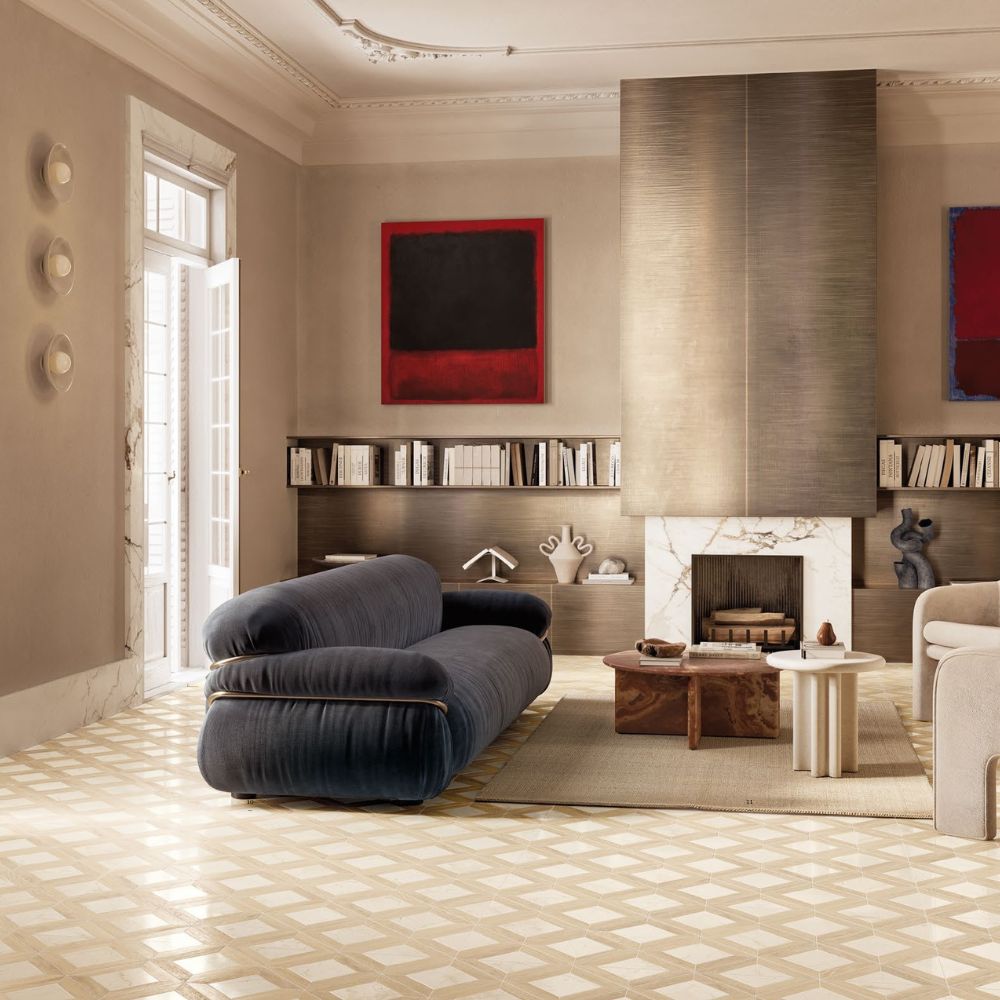 Intarsi Warm Agora 3D Satin 60 x 120cm Wall & Floor Tile-Delforno