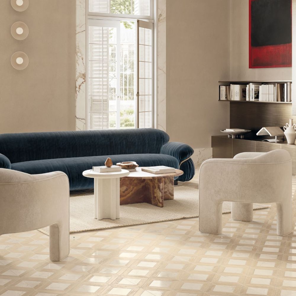 Intarsi Warm Agora 3D Satin 60 x 120cm Wall & Floor Tile-Delforno