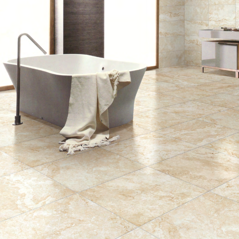 Travertine Light Ivory Porcelain Tile 60 x 60cm TR1661