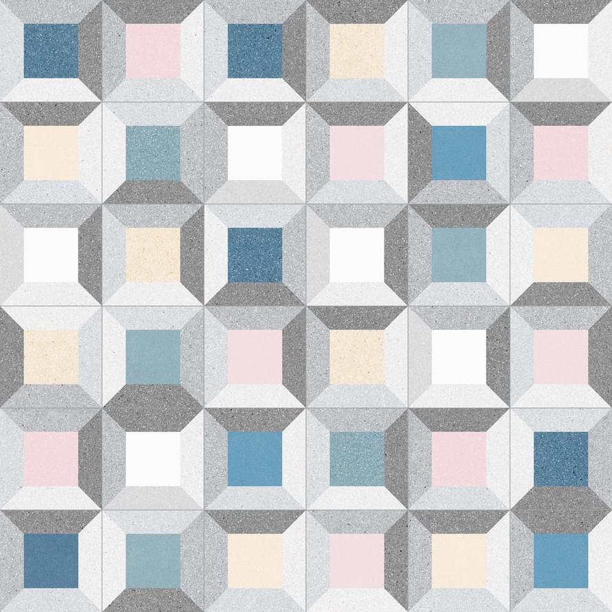 Paris Argileto Multicolour Ceramic Tile 20 x 20cm-Delforno