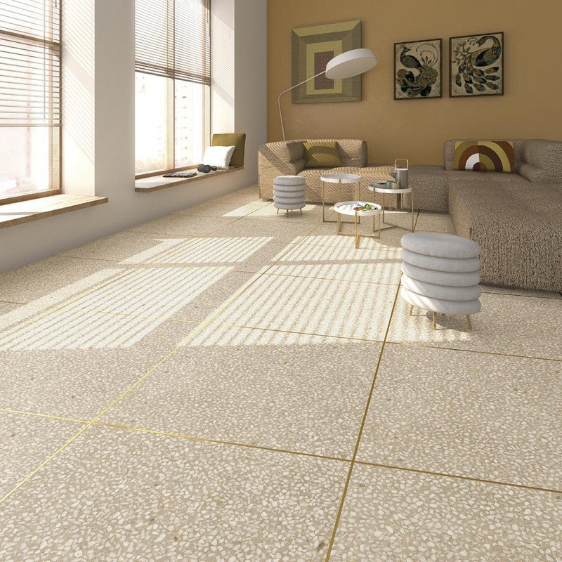 Portofino R Crema Porcelain Tile 59.3 x 59.3cm-Delforno