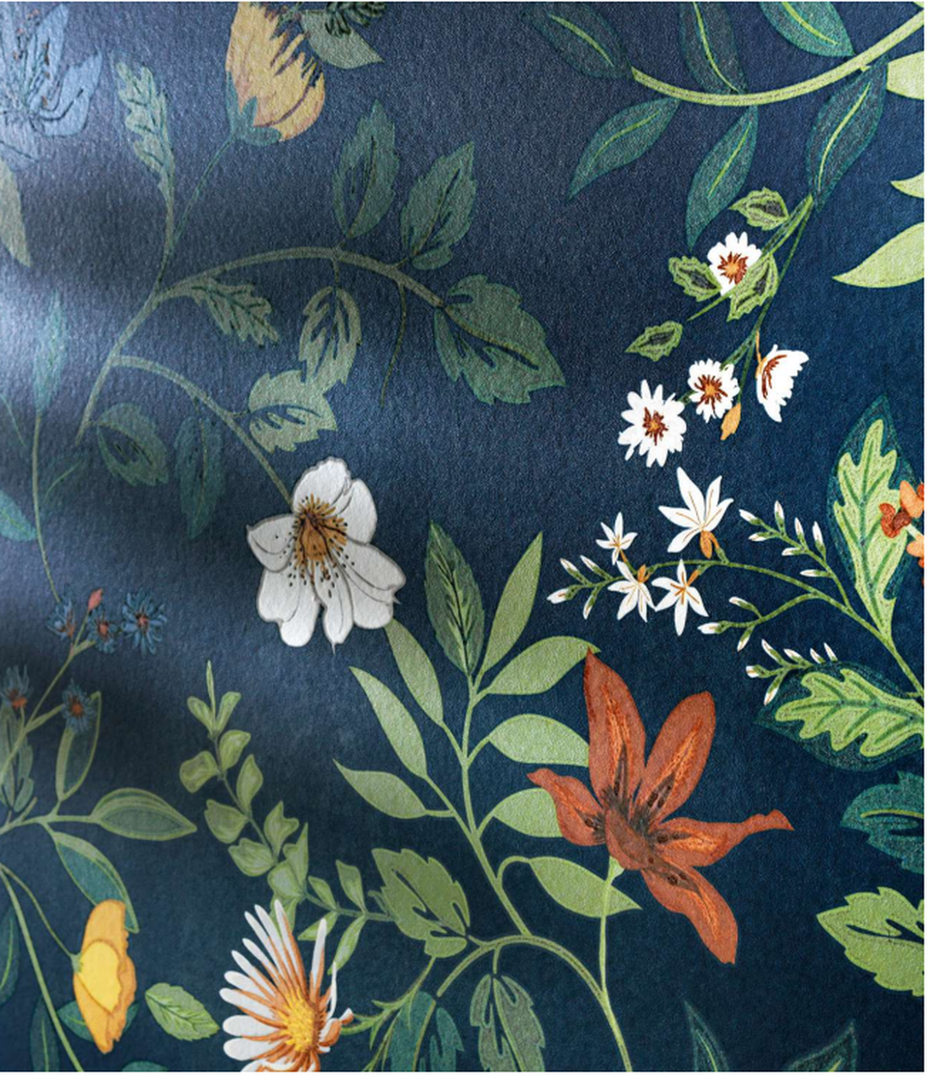 Wonderwall Botanicals Tiffany Blossom Azul Porcelain Tiles 60 x 120cm-Delforno-Delforno