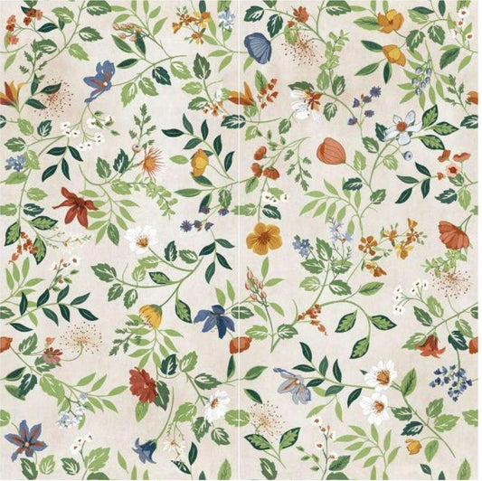 Wonderwall Botanicals Tiffany Blossom Pattern Porcelain Tiles 120 x 60cm-Delforno-Delforno