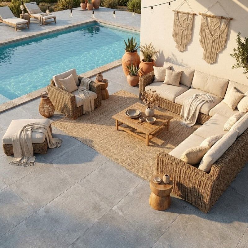 Assen Grey Porcelain Tile 60x60x2cm-Delforno