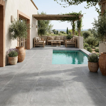 Assen Grey Porcelain Tile 60x60x2cm-Delforno