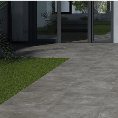 Assen Graphite Porcelain Tile 60x60x2cm-Delforno