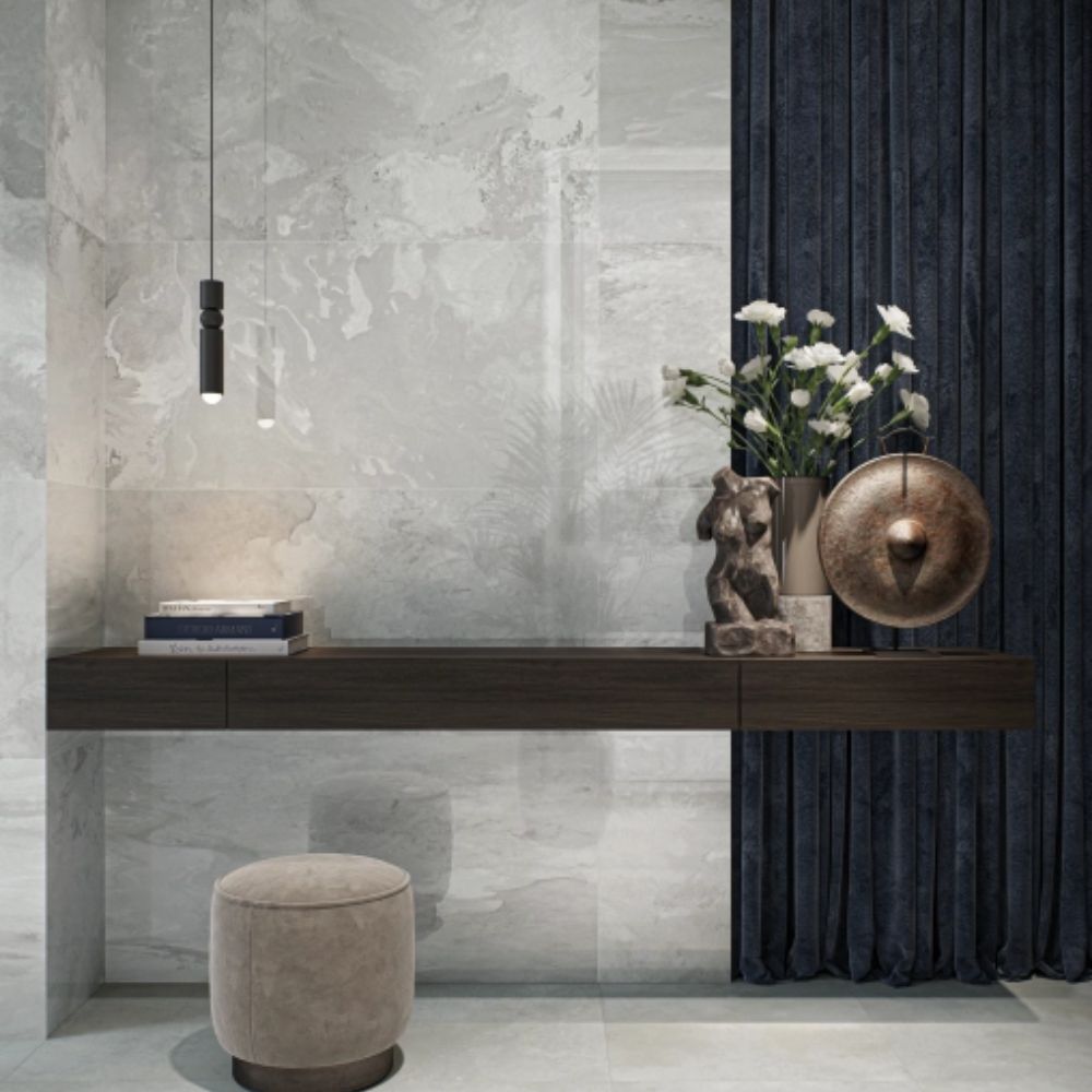 Pulido Urano Grey Rectified Porcelain Tile 60 x 120cm-Delforno