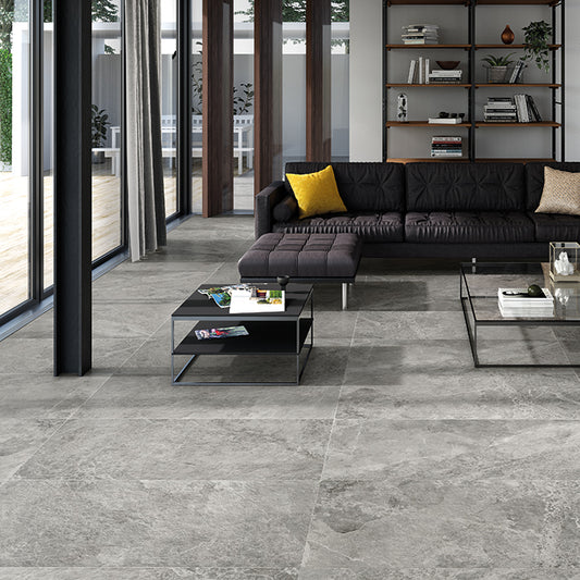 Tenby Anthracite Matt Porcelain Tile 60 x 120cm-Delforno