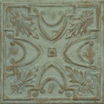 Gatsby Green Tin Ceramic Tile 20.1 x 20.1cm