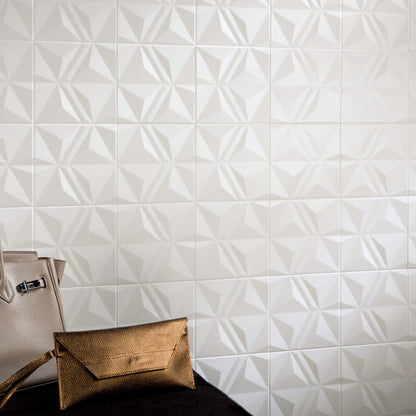 Opal White Ceramic Tile 20 x 20cm