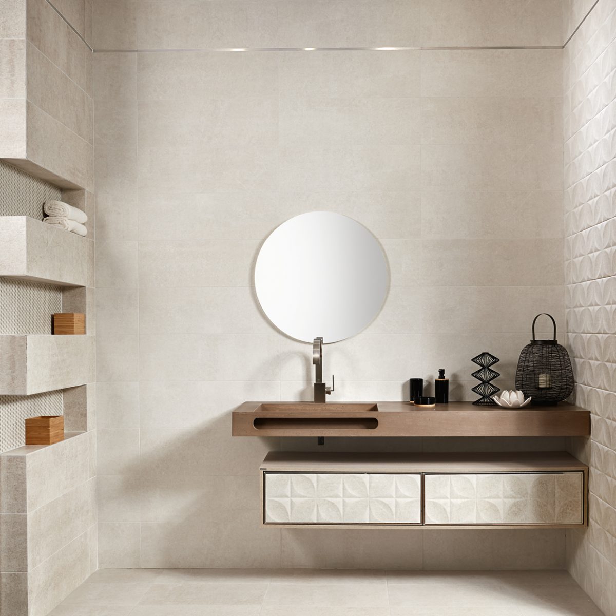 Dixon Ivory Tuck Ceramic Tile 25 x 75cm
