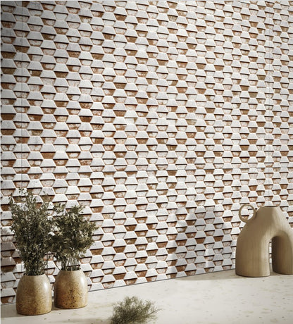 Steel White Stamping Natural Porcelain Tile 49.75 x 99.55cm