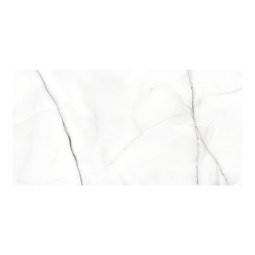 Au Crystal White Polished Porcelain Tile 60 x 120cm-Delforno