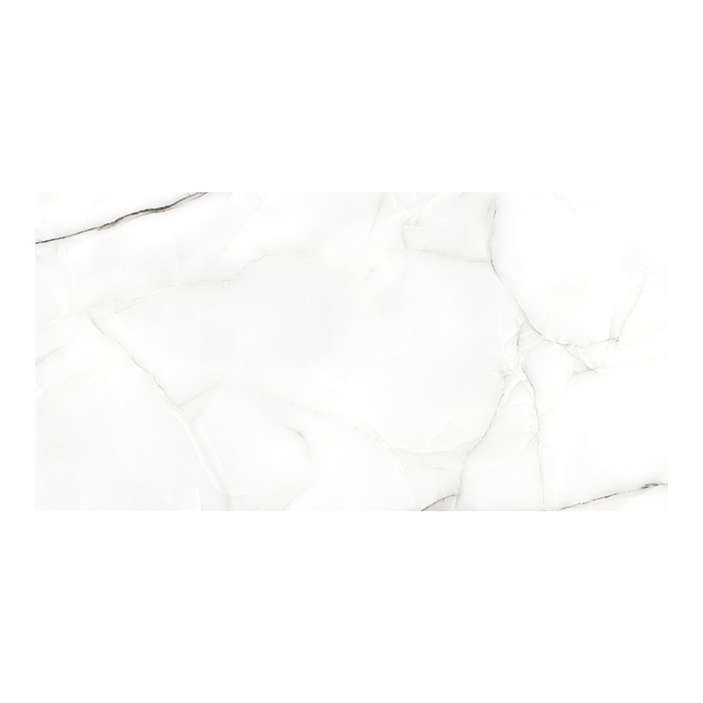 Au Crystal White Polished Porcelain Tile 60 x 120cm-Delforno