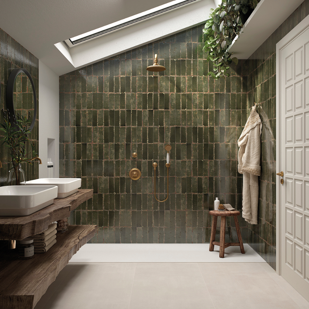 Musa Olive Porcelain Tile 6.5 x 20cm-Delforno