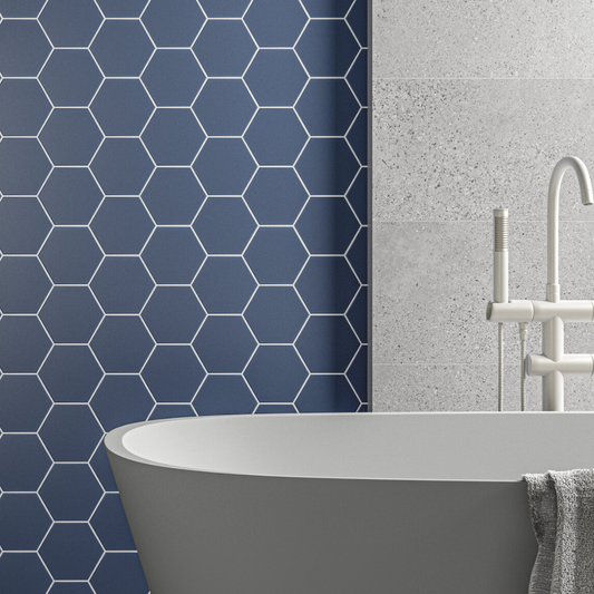 Timeless Marine Hexagon Porcelain Tile 15x17cm