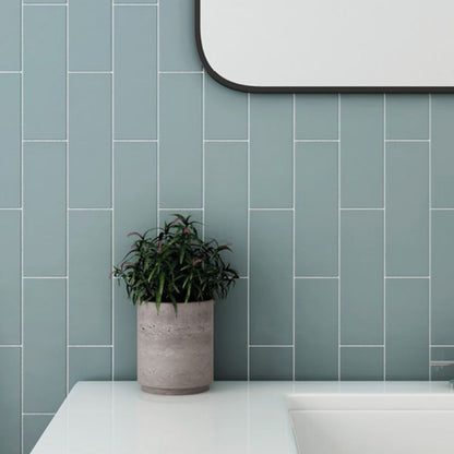 Country Ash Blue Ceramic Tile 6.5 x 20cm