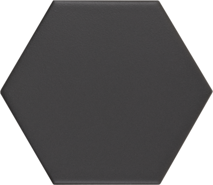 Kromatika Black Hexagon Porcelain Tile 11.6 x 10.1cm
