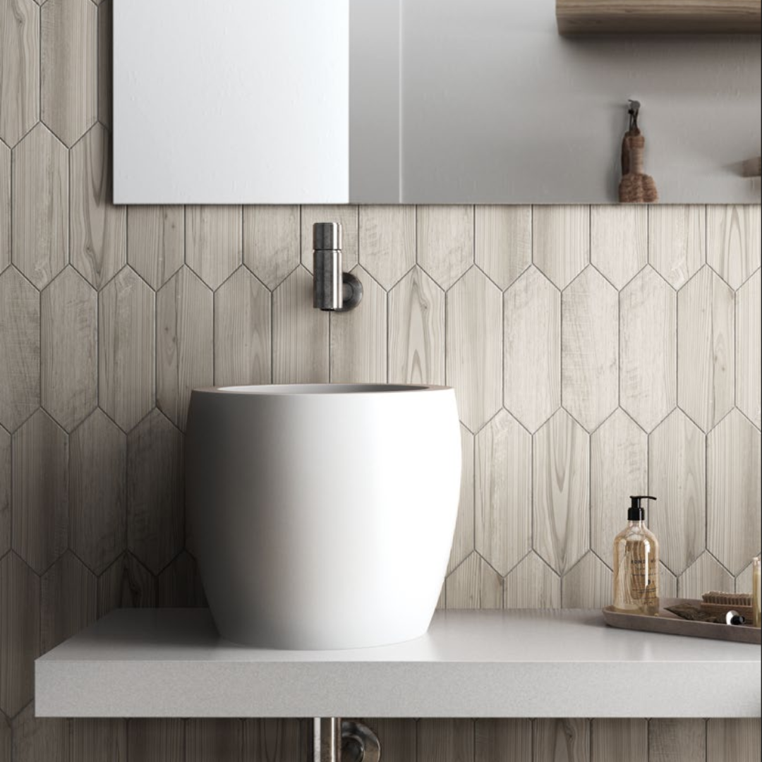 Woodland Losagna Grey Wood Effect Porcelain Tile 10 x 30cm-Delforno