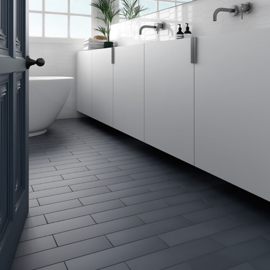 Stromboli Glassy Blue Porcelain Tile 9.2 x 36.8cm